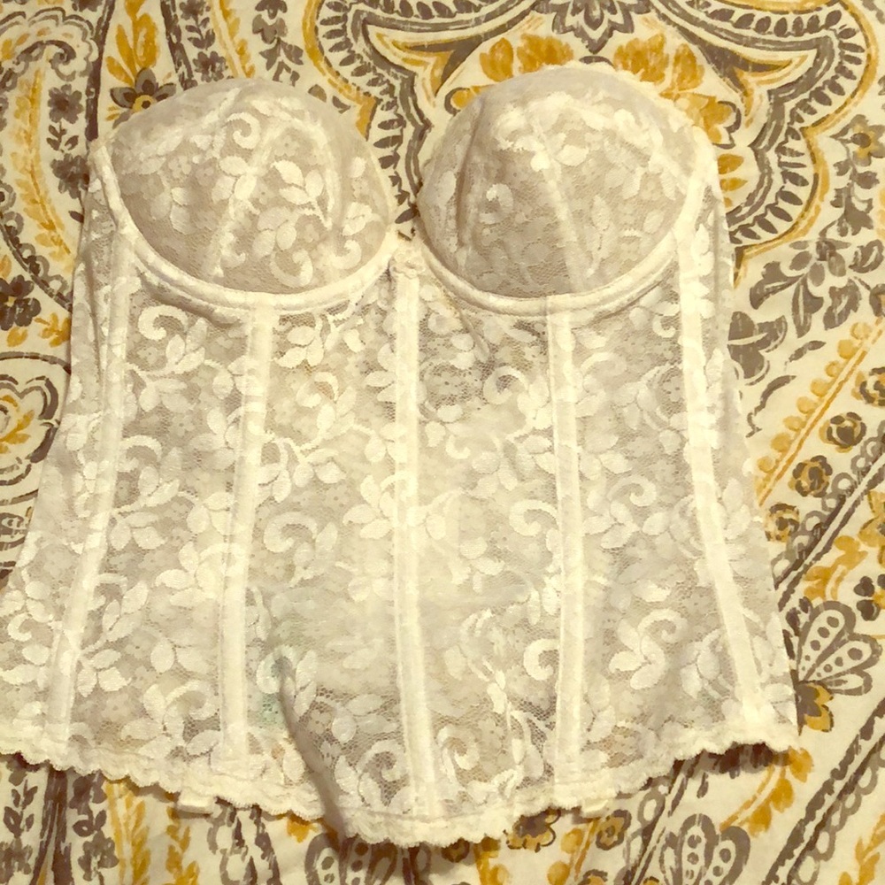 White Lacy Carnival Brand 34 C Corset